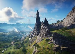 Panorama gór w grze Assassins Creed Valhalla