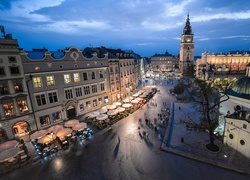 Polska, Kraków,  Panorama, Zmierzch