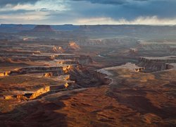 Park Narodowy Canyonlands, Kanion, Skały, Rzeka, Overlook, Utah Utah, Stany Zjednoczone