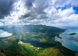 Panorama półwyspu Le Morne Brabant na wyspie Mauritius