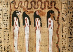 Papirus przedstawiający synów Horusa