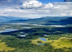 Park Narodowy Denali, Góry, Jeziora, Lasy, Alaska, Stany Zjednoczone