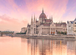 Parlament, Rzeka, Dunaj, Budapeszt, Węgry