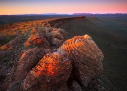 Góry, Flinders Ranges, Szczyt Mount Emily, Park Narodowy Gór Flindersa, Skały, Blinman, Australia