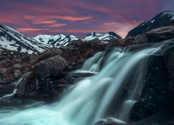 Góry Jotunheimen, Rzeka, Skały, Kamienie, Norwegia