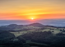 Pasmo górskie Rhon w środkowych Niemczech