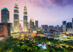 Malezja, Kuala Lumpur, Miasto, Wieżowce, Petronas Towers