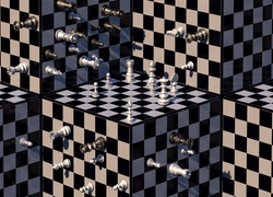 Pionki na sześciennych szachownicach