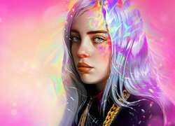 Piosenkarka Billie Eilish w grafice