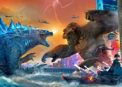 Plakat do filmu Godzilla vs Kong