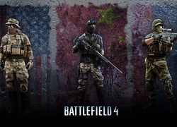 Plakat reklamujący grę komputerową Battlefield 4