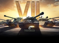 Plakat reklamujący grę komputerową World of Tanks