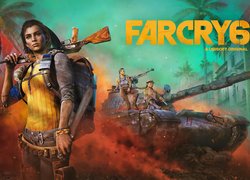 Gra, Far Cry 6, Kobiety, Mężczyzna, Broń, Czołg