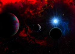 Planety oświetlone supernową