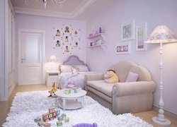 Pokój dla dziewczynki w pastelowych kolorach