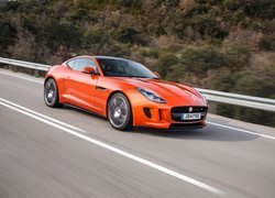 Pomarańczowy, Jaguar F-Type, Droga