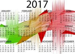 Pomazany kalendarz na 2017 rok