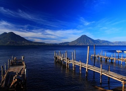 Gwatemala, Jezioro Atitlan, Wulkany, Pomosty