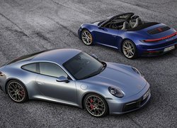 Porsche 911 Carrera, Grafitowe, Coupe, Granatowe, Cabrio