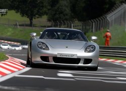 Porsche Carrera GT na torze w grze Grid Turismo 7