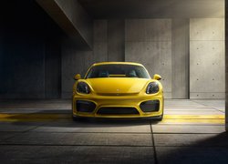 Żółte, Porsche Cayman GT4, Przód