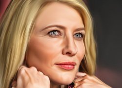 Portret Cate Blanchett w grafice