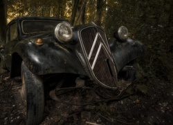 Stary, Samochód, Citroen