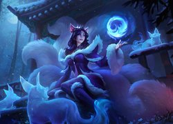 League of Legends, Postać, Ahri, Kobieta, Uszy, Futro, Lisy, Białe