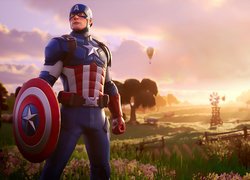 Postać Captain America z gry Fortnite