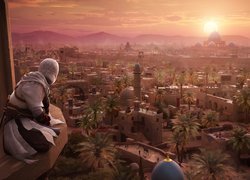 Postać na murku w grze Assassins Creed Mirage
