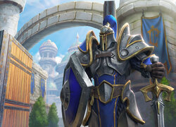 Postać rycerza z gry Warcraft III Reforged