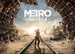 Gra, Metro Exodus, Tunel, Żołnierz, Tory