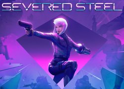 Gry, PC, XBOX, PS4, Severed Steel, Postać, Broń, Napis, Plakat