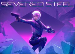 Gry, PC, XBOX, PS4, Severed Steel, Postać, Broń, Napis, Plakat