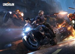 Postacie na motocyklu w grze Undawn