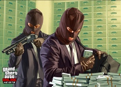 Postacie w napadzie na bank z gry GTA 5