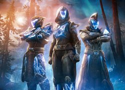 Destiny 2 The Witch Queen, Postacie, Drzewa, Skały, Zmrok, Światło, Poświata