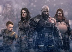 Gra, God of War Ragnarok, Postacie, Kratos, Atreus, Thor, Odin, Freya