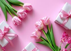 Tulipany, Kwiaty, Prezenty, Grafika