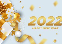 Prezenty z życzeniami na nowy 2022 rok
