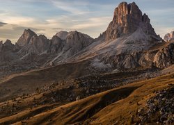 Dolomity, Przełęcz, Passo di Giau, Góry, Belluno, Włochy