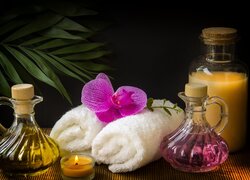 Ręczniki i olejki do masażu