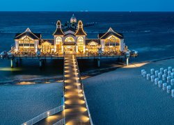 Restauracja na plaży w niemieckim mieście Sellin