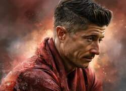 Robert Lewandowski, Piłkarz, Grafika AI