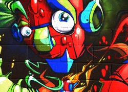 Robot w graffiti