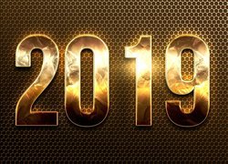 Nowy Rok, 2019, Cyfry, Złote