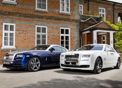 Niebieski, Rolls-Royce Ghost, Biały, Rolls-Royce Wraith, Budynek