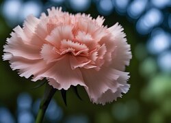Różowy goździk w zbliżeniu