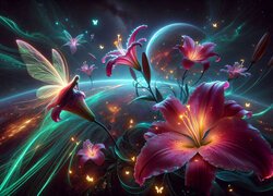 Kwiaty, Lilie, Fantasy