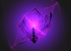 Rozświetlony fioletowy fraktal